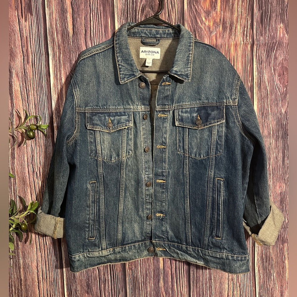 Arizona Jean Co. Denim Jean Jacket Womens XL